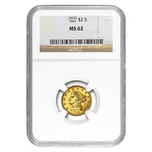 Common Date $2.50 Liberty Gold Quarter Eagle MS62