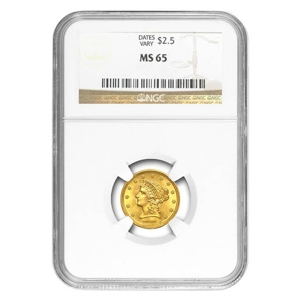 Common Date $2.50 Liberty Gold Quarter Eagle MS65