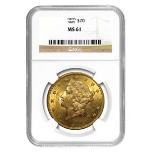 Common Date $20 Liberty Gold Double Eagle MS61
