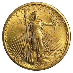 $20 Saint Gaudens UNC