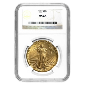 $20 Saint-Gaudens Gold Double Eagle MS-66 Coin (Random Year)