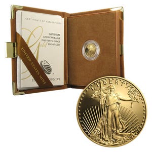 $5 American Proof GOLD Eagle Coin - 1/10 Troy Oz