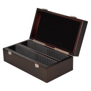 Dark Mahogany Wood Display Box - 50 NGC Slabs
