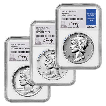 Palladium Elite Proof 70 Set - 2018, 2019, and 2025