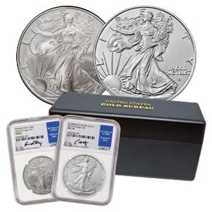2006-2025 Burnished Silver American Eagle MS70 Date Run