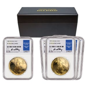 Classic Group Gold American Eagle Proof 70 Date Run, 1986 - 1991