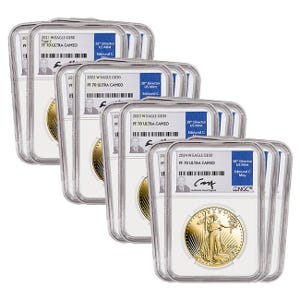 Emerging Group Gold American Eagle Proof 70 Date Run, 2021 - 2025