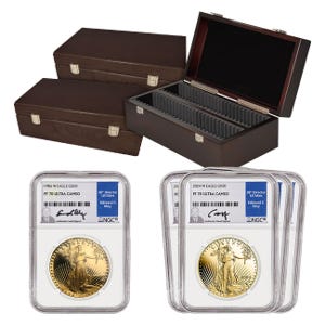 Gold American Eagle Proof 70 Date Run 1986 - 2025