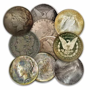 Common Date Morgan/Peace Silver Dollar Cull