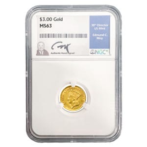$3 Gold Indian Princess Ed Moy NGC MS63 (Random Year)