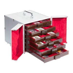 Aluminum Lockable 54 Slab Case (6 trays holds 9 slabs each)