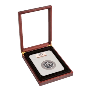Mahogany Wood Extra Large|  1 Slab Glass Lid Display Box