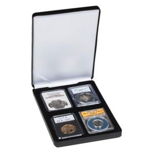 Black Coin Box for 4 Slabs 