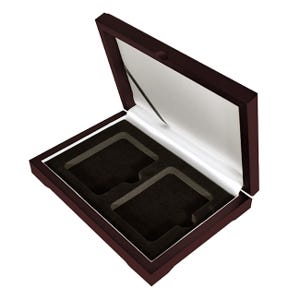  Mahogany 2 Slab Wooden Display Box