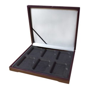  Mahogany 6 Slab Wooden Display Box