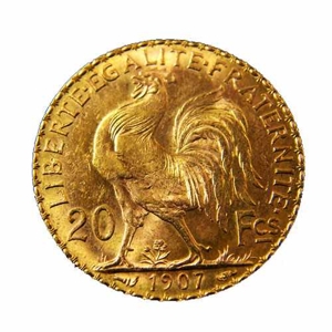 French Rooster Gold Coin
