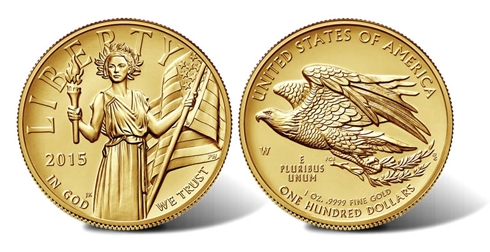 2015 $100 American Liberty High Relief Gold Coin