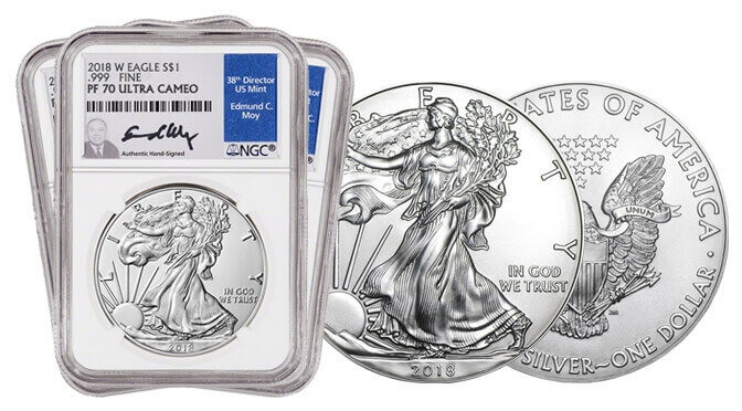 Silver American Eagle Proof 70 Coins