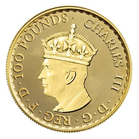 King Charles’ portrait-gold