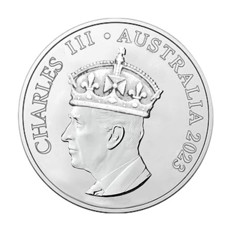 King Charles’ portrait-silver